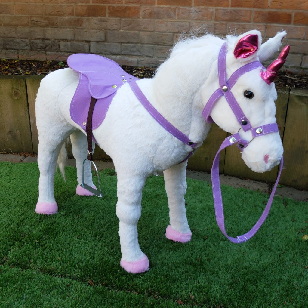 32 inch UNICORN WITH SADDLE AND REINS *EXCLUSIVE* at Plush Horse ...